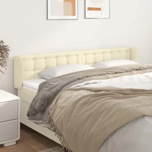 Uzglavlje s ušima krem 163x23x78/88 cm od umjetne kože - Krema 163 x 23 x 78/88 cm 1 Krema Cijena