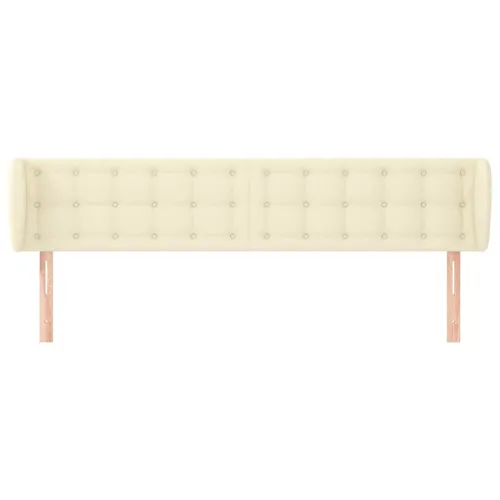 Uzglavlje s ušima krem 163x23x78/88 cm od umjetne kože - Krema 163 x 23 x 78/88 cm 1 Krema Cijena