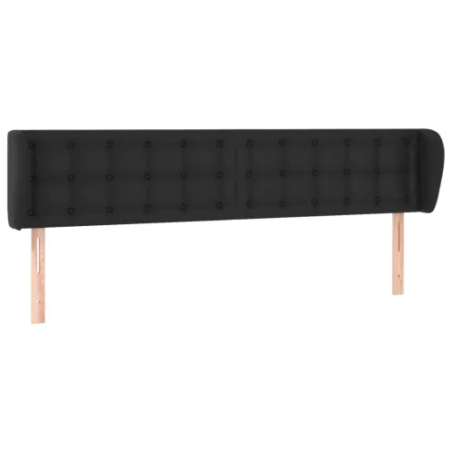 Uzglavlje s ušima crno 183x23x78/88 cm od umjetne kože - Crna 183 x 23 x 78/88 cm 1 Crna Cijena