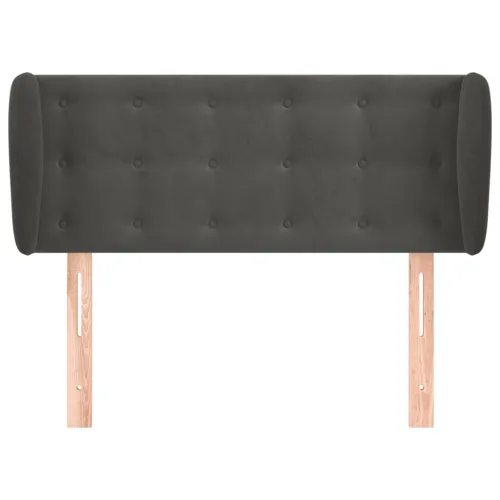 Uzglavlje s ušima tamnosivo 83x23x78/88 cm baršunasto - Tamno siva 83 x 23 x 78/88 cm 1 Tamno siva Cijena