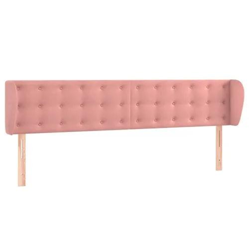 Uzglavlje s ušima ružičasto 163x23x78/88 cm baršunasto - Ružičasta 163 x 23 x 78/88 cm 1 Ružičasta Cijena