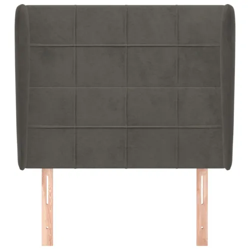 Uzglavlje s ušima tamnosivo 83 x 23 x 118/128 cm baršunasto - Tamno siva 83 x 23 x 118/128 cm 1 Tamno siva Cijena