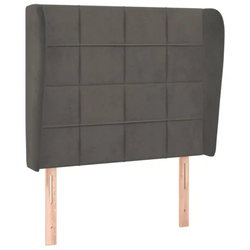 Uzglavlje s ušima tamnosivo 83 x 23 x 118/128 cm baršunasto - Tamno siva 83 x 23 x 118/128 cm 1 Tamno siva Cijena
