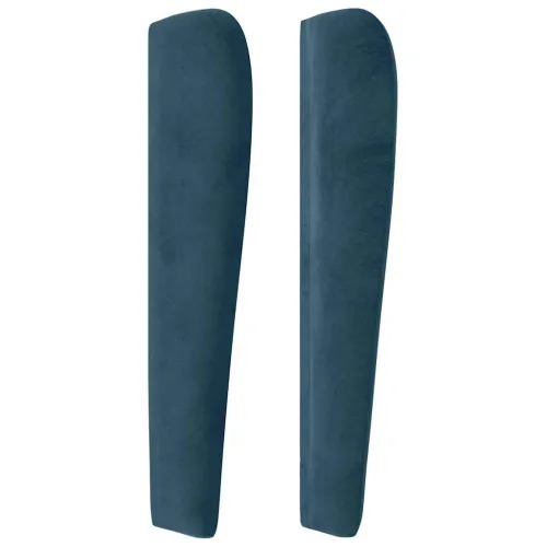 Uzglavlje s ušima tamnoplavo 93x23x118/128 cm baršunasto - Tamno plava 93 x 23 x 118/128 cm 1 Tamno plava Cijena