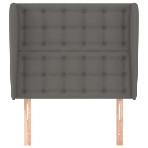 Uzglavlje s ušima sivo 83 x 23 x 118/128 cm od umjetne kože - Siva 83 x 23 x 118/128 cm 1 Siva Cijena