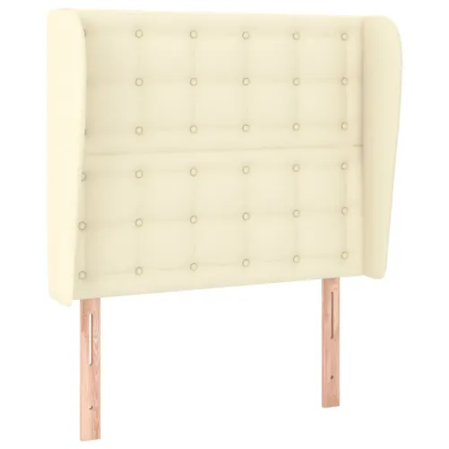 Uzglavlje s ušima krem 103x23x118/128 cm od umjetne kože - Krema 103 x 23 x 118/128 cm 1 Krema Cijena