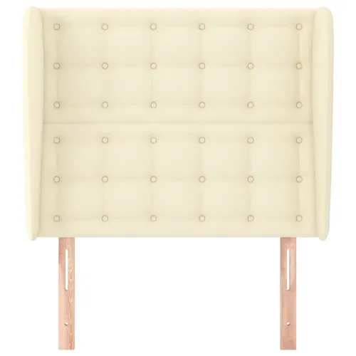 Uzglavlje s ušima krem 103x23x118/128 cm od umjetne kože - Krema 103 x 23 x 118/128 cm 1 Krema Cijena