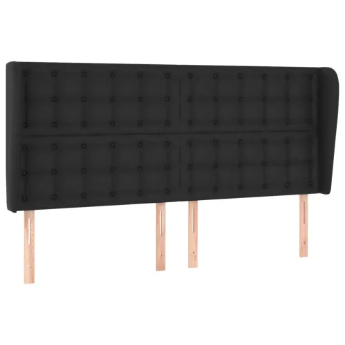 Uzglavlje s ušima crno 203x23x118/128 cm od umjetne kože - Crna 203 x 23 x 118/128 cm 1 Crna Cijena