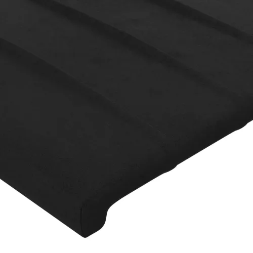 Uzglavlje s ušima crno 93x23x118/128 cm baršunasto - Crna 93 x 23 x 118/128 cm 1 Crna Cijena