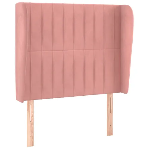 Uzglavlje s ušima ružičasto 93x23x118/128 cm baršunasto - Ružičasta 93 x 23 x 118/128 cm 1 Ružičasta Cijena