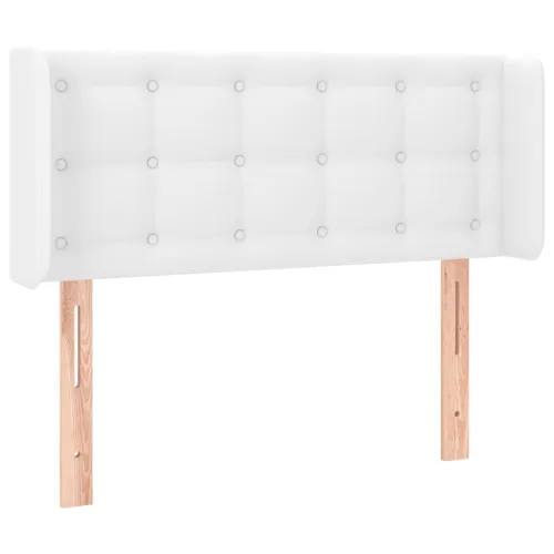 Uzglavlje s ušima bijelo 103x16x78/88 cm od umjetne kože - Bijela 103 x 16 x 78/88 cm 1 Bijela Cijena