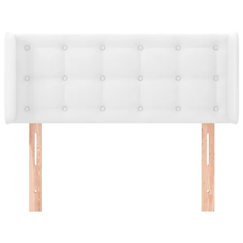 Uzglavlje s ušima bijelo 103x16x78/88 cm od umjetne kože - Bijela 103 x 16 x 78/88 cm 1 Bijela Cijena