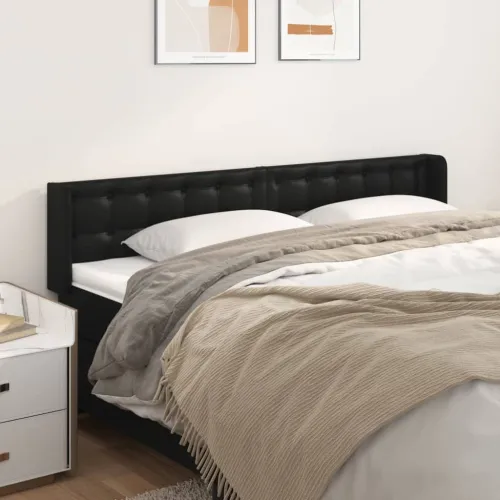 Uzglavlje s ušima crno 163x16x78/88 cm od umjetne kože - Crna 163 x 16 x 78/88 cm Cijena