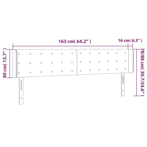 Uzglavlje s ušima bijelo 163x16x78/88 cm od umjetne kože - Bijela 163 x 16 x 78/88 cm 1 Bijela Cijena