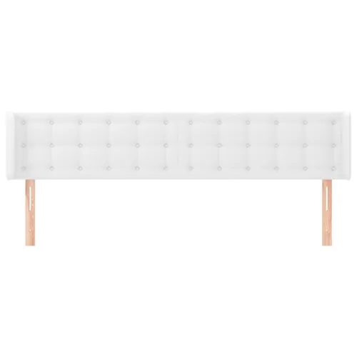 Uzglavlje s ušima bijelo 163x16x78/88 cm od umjetne kože - Bijela 163 x 16 x 78/88 cm 1 Bijela Cijena