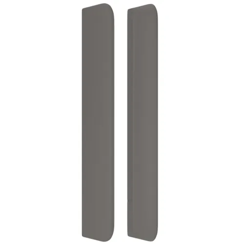 Uzglavlje s ušima sivo 93x16x118/128 cm od umjetne kože - Siva 93 x 16 x 118/128 cm 1 Siva Cijena