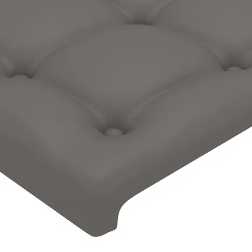 Uzglavlje s ušima sivo 163x16x118/128 cm od umjetne kože - Siva 163 x 16 x 118/128 cm 1 Siva Cijena