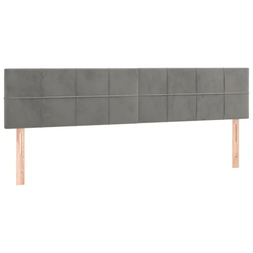Uzglavlja svjetlosiva 180x5x78/88 cm baršunasta - Svjetlosiva 180 cm Nisko Cijena