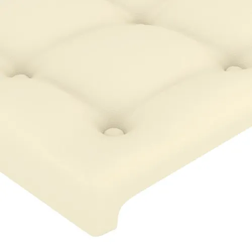Uzglavlje s ušima krem 203x16x118/128 cm od umjetne kože - Krema 203 x 16 x 118/128 cm 1 Krema Cijena