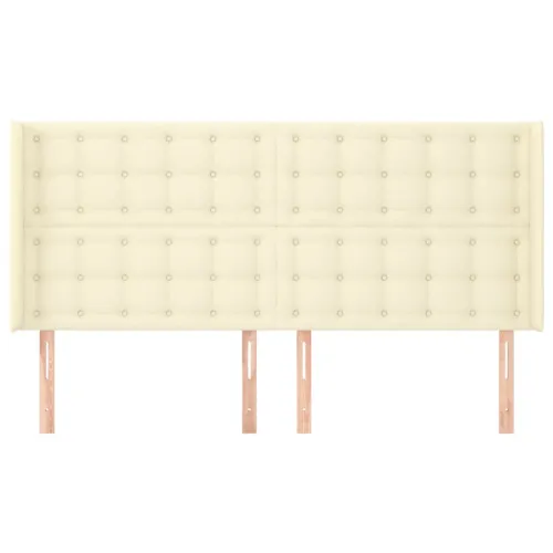 Uzglavlje s ušima krem 203x16x118/128 cm od umjetne kože - Krema 203 x 16 x 118/128 cm 1 Krema Cijena