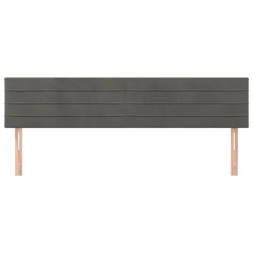 Uzglavlja tamnosiva 200x5x78/88 cm baršunasta - Tamno siva 200 cm 1 Nisko Cijena
