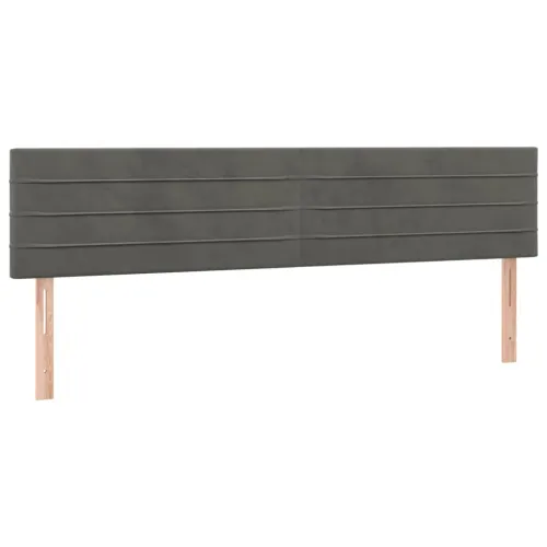 Uzglavlja tamnosiva 200x5x78/88 cm baršunasta - Tamno siva 200 cm 1 Nisko Cijena
