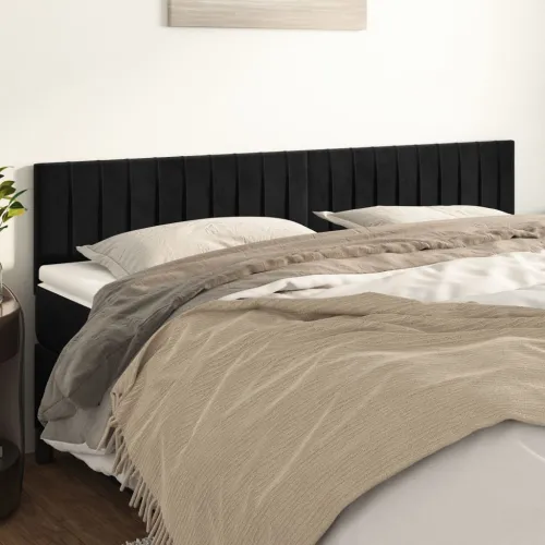 Uzglavlja crna 180x5x78/88 cm baršunasta - Crna 180 cm 1 Nisko Cijena
