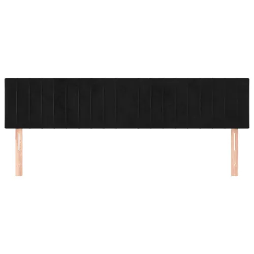 Uzglavlja crna 180x5x78/88 cm baršunasta - Crna 180 cm 1 Nisko Cijena