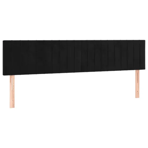 Uzglavlja crna 180x5x78/88 cm baršunasta - Crna 180 cm 1 Nisko Cijena