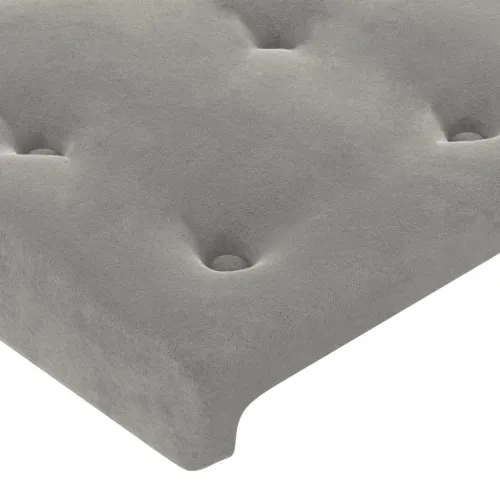 Uzglavlje s ušima svjetlosivo 83x16x118/128 cm baršunasto - Svjetlosiva 83 x 16 x 118/128 cm 1 Svjetlosiva Cijena