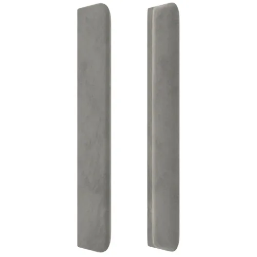 Uzglavlje s ušima svjetlosivo 83x16x118/128 cm baršunasto - Svjetlosiva 83 x 16 x 118/128 cm 1 Svjetlosiva Cijena