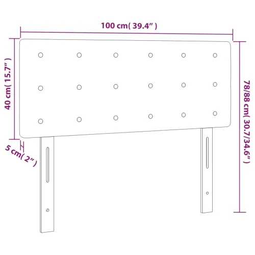 Uzglavlje krem 100x5x78/88 cm od umjetne kože - Krema 100 cm 1 Nisko Cijena
