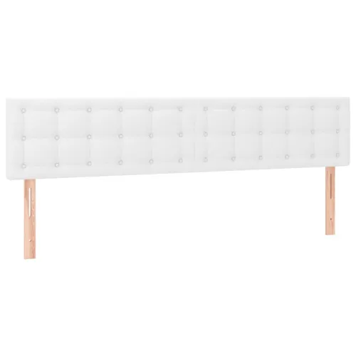 Uzglavlja bijela 160x5x78/88 cm od umjetne kože - Bijela 160 cm Nisko Cijena
