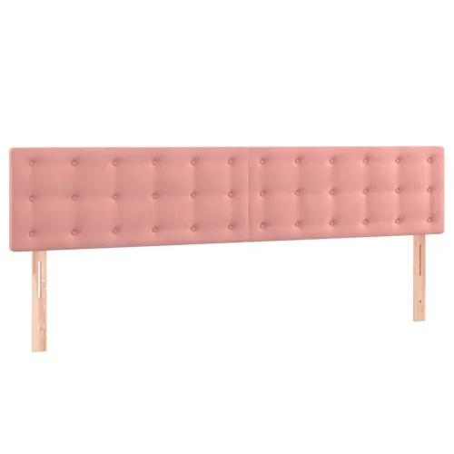 Uzglavlja ružičasta 160x5x78/88 cm baršunasta - Ružičasta 160 cm 1 Nisko Cijena