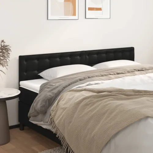 Uzglavlja crna 180x5x78/88 cm od umjetne kože - Crna 180 cm 1 Nisko Cijena