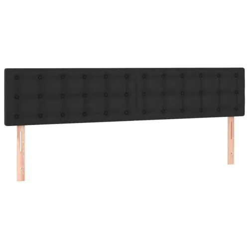 Uzglavlja crna 180x5x78/88 cm od umjetne kože - Crna 180 cm 1 Nisko Cijena