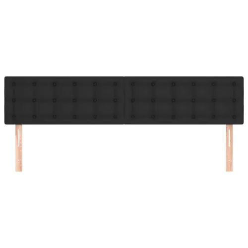 Uzglavlja crna 180x5x78/88 cm od umjetne kože - Crna 180 cm 1 Nisko Cijena