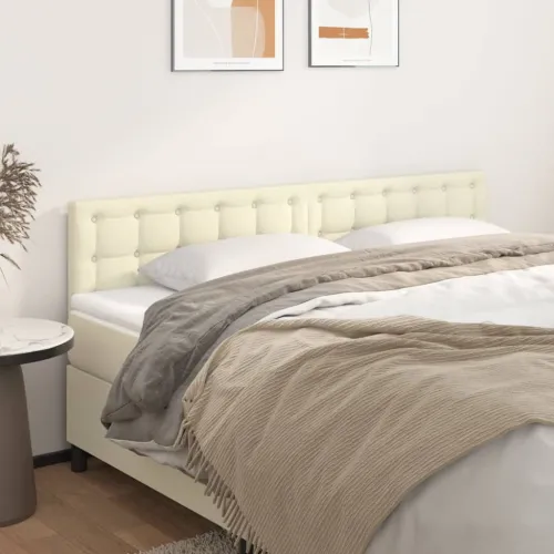 Uzglavlja krem 180x5x78/88 cm od umjetne kože - Krema 180 cm Nisko Cijena