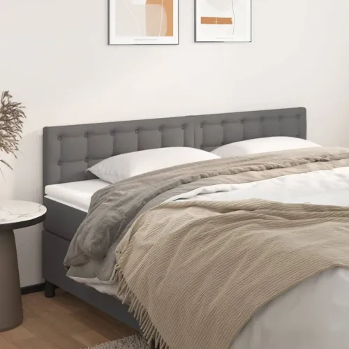 Uzglavlja siva 200x5x78/88 cm od umjetne kože - Siva 200 cm Nisko Cijena