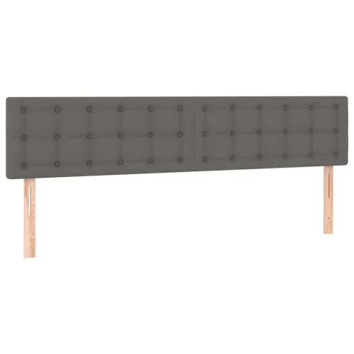 Uzglavlja siva 200x5x78/88 cm od umjetne kože - Siva 200 cm Nisko Cijena