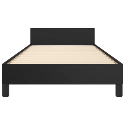Okvir za krevet s uzglavljem crni 90x190 cm od umjetne kože - Crna 90 x 190 cm gumbi Crna Cijena