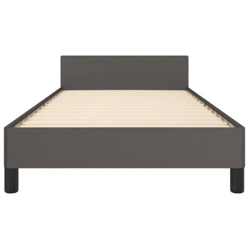 Okvir za krevet s uzglavljem sivi 90x190 cm od umjetne kože - Siva 90 x 190 cm gumbi Siva Cijena