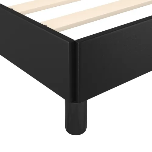 Okvir za krevet s uzglavljem crni 90x200 cm od umjetne kože - Crna 90 x 200 cm gumbi Crna Cijena