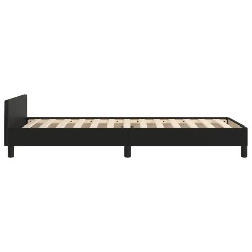 Okvir za krevet s uzglavljem crni 90x200 cm od umjetne kože - Crna 90 x 200 cm gumbi Crna Cijena