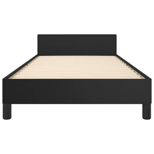 Okvir za krevet s uzglavljem crni 90x200 cm od umjetne kože - Crna 90 x 200 cm gumbi Crna Cijena