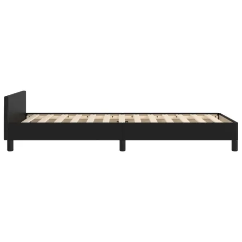 Okvir za krevet s uzglavljem crni 100x200 cm od umjetne kože - Crna 100 x 200 cm gumbi Crna Cijena