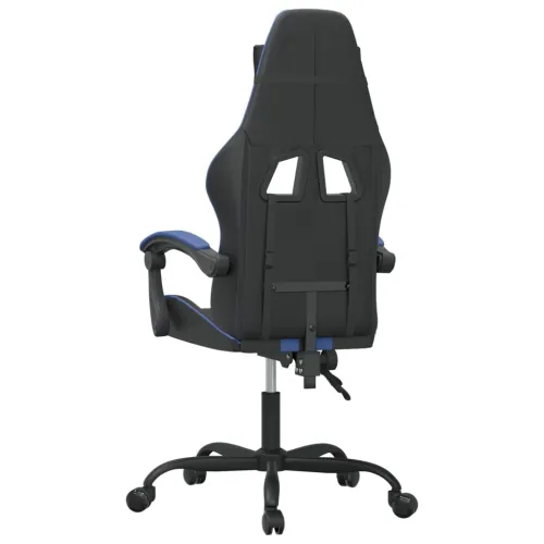 Okretna Gaming stolica crno-plava od umjetne kože - Crna i plava Bez naslona za noge Cijena