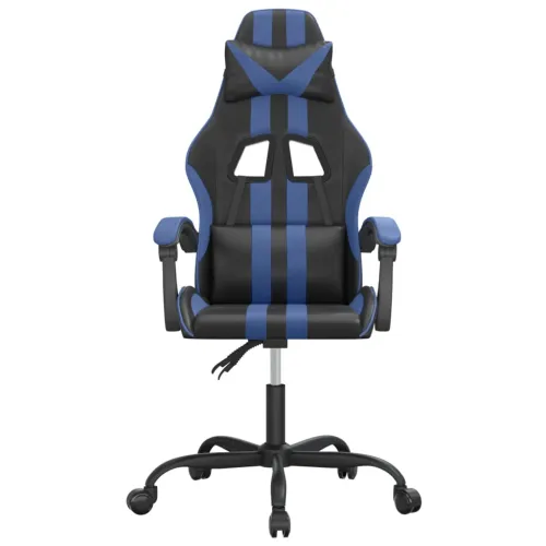 Okretna Gaming stolica crno-plava od umjetne kože - Crna i plava Bez naslona za noge Cijena