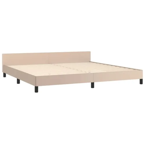 Okvir za krevet s uzglavljem cappuccina 200x200 cm umjetna koža - Boja cappuccina 200 x 200 cm gumbi Boja cappuccina Cijena