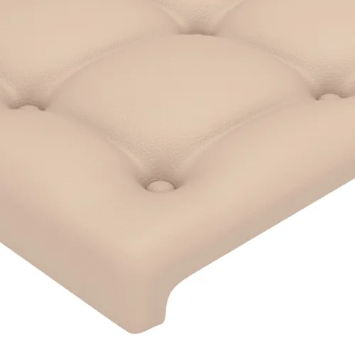 Okvir za krevet s uzglavljem cappuccina 200x200 cm umjetna koža - Boja cappuccina 200 x 200 cm gumbi Boja cappuccina Cijena